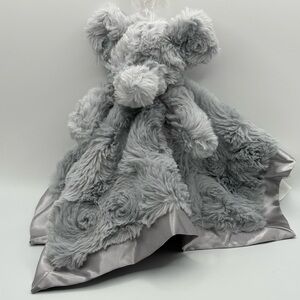 2024 Cloud Island Lovey Baby Plush Security Blanket Elephant Gray 14” Satin Trim
